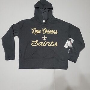 Woman's New Orlean Saints Hoodie NFL Team Apparel Size Medium  Dark Gray